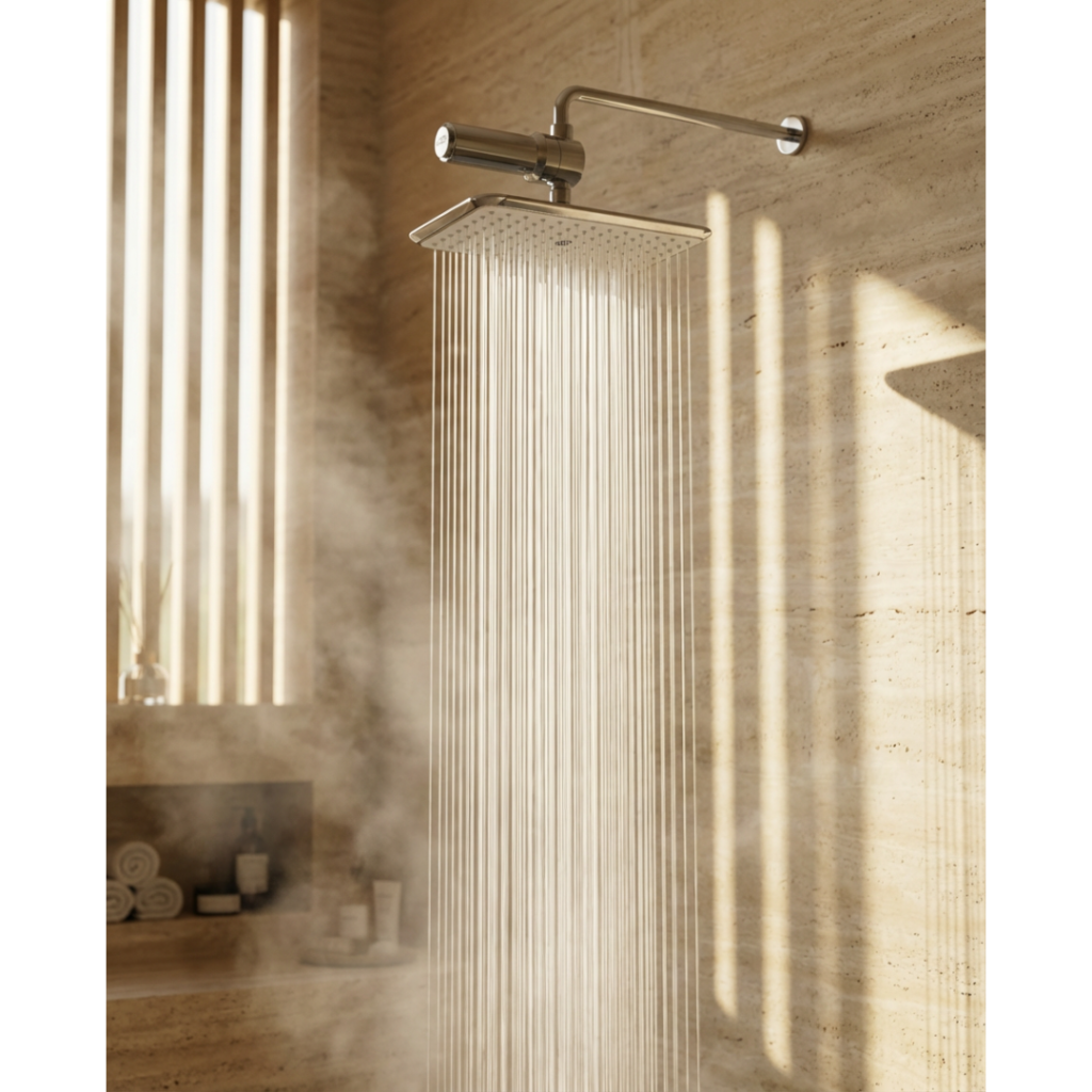 SUHAE Aura vitamin C rainshower, with water flowing